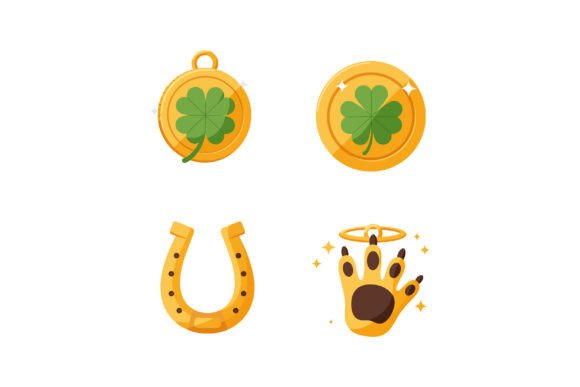 Download Lucky Four Leaf Clover Charms Horseshoe - Horseshoe Collection