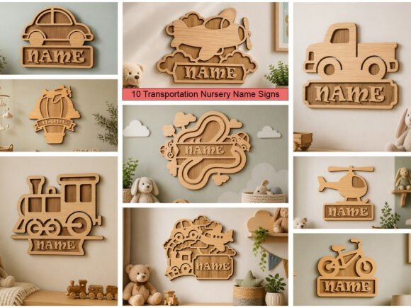 Download Laser Cut Vehicle Nursery Name Signs - Nursery Collection