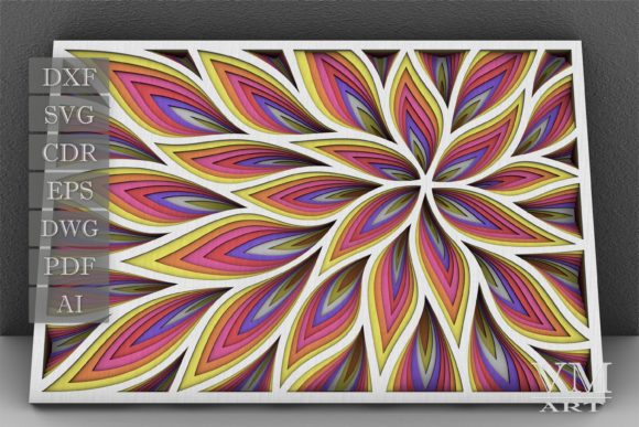 Download Layered Flower SVG, Cut File Mandala SVG - Flower svg Collection
